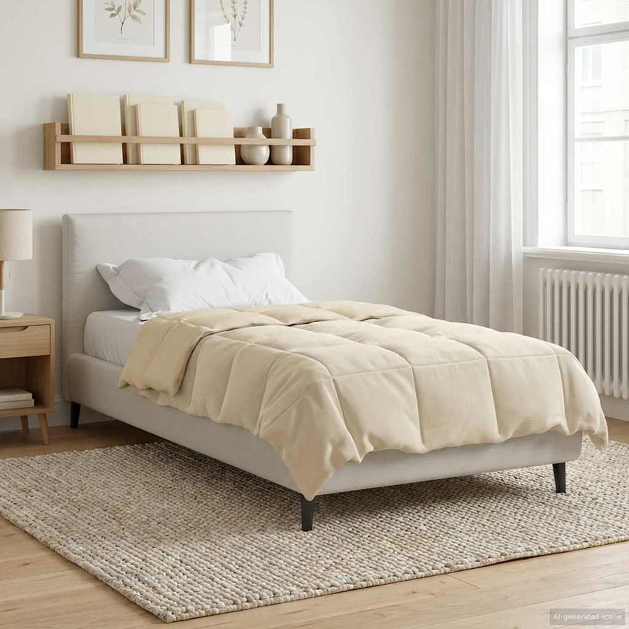 Zomerdekbed Gekwilt Crème 135 x 220 cm Microfiber