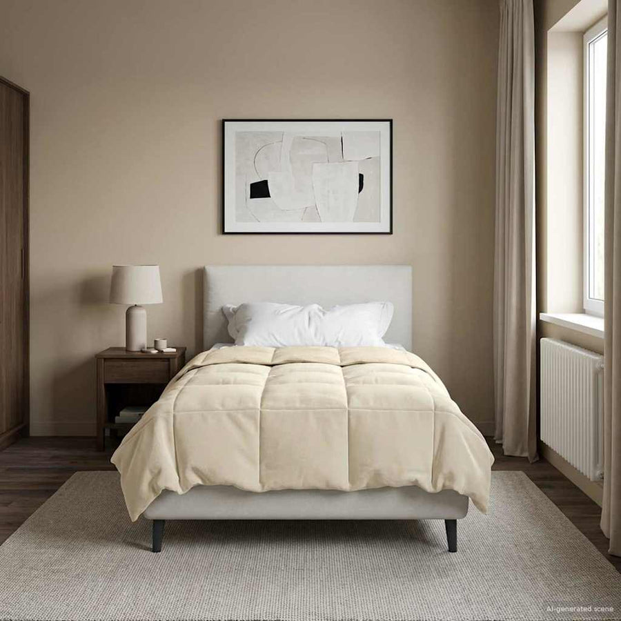 Zomer Dekbed Gekwilt Crème 140 x 220 cm Microfiber