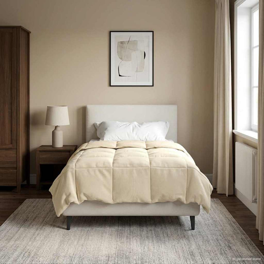 Zomer Dekbed Gekwilt Crème 155 x 220 cm Microfiber
