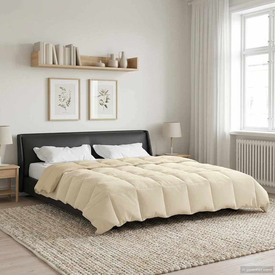 Zomer Dekbed Gekwilt Crème 200 x 220 cm Microfiber