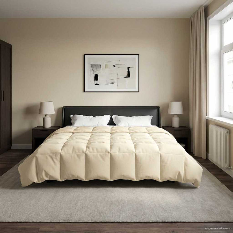 Zomer Dekbed Gekwilt Crème 200 x 220 cm Microfiber