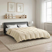 Zomerdekbed 220x240 cm crème microfiber