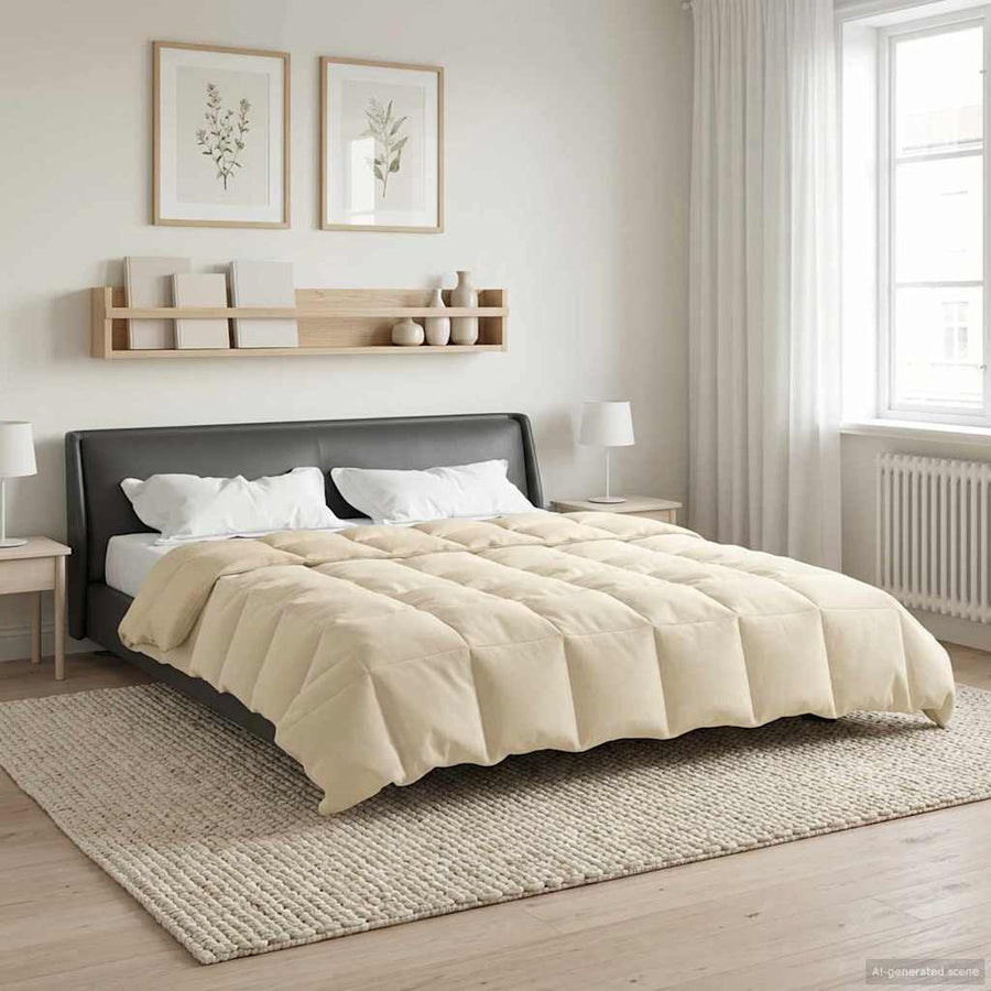 Zomer Dekbed Gekwilt Crème 220 x 240 cm Microfiber