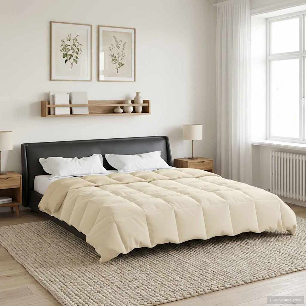 Zomer Dekbed Gekwilt Crème 220 x 260 cm Microfiber