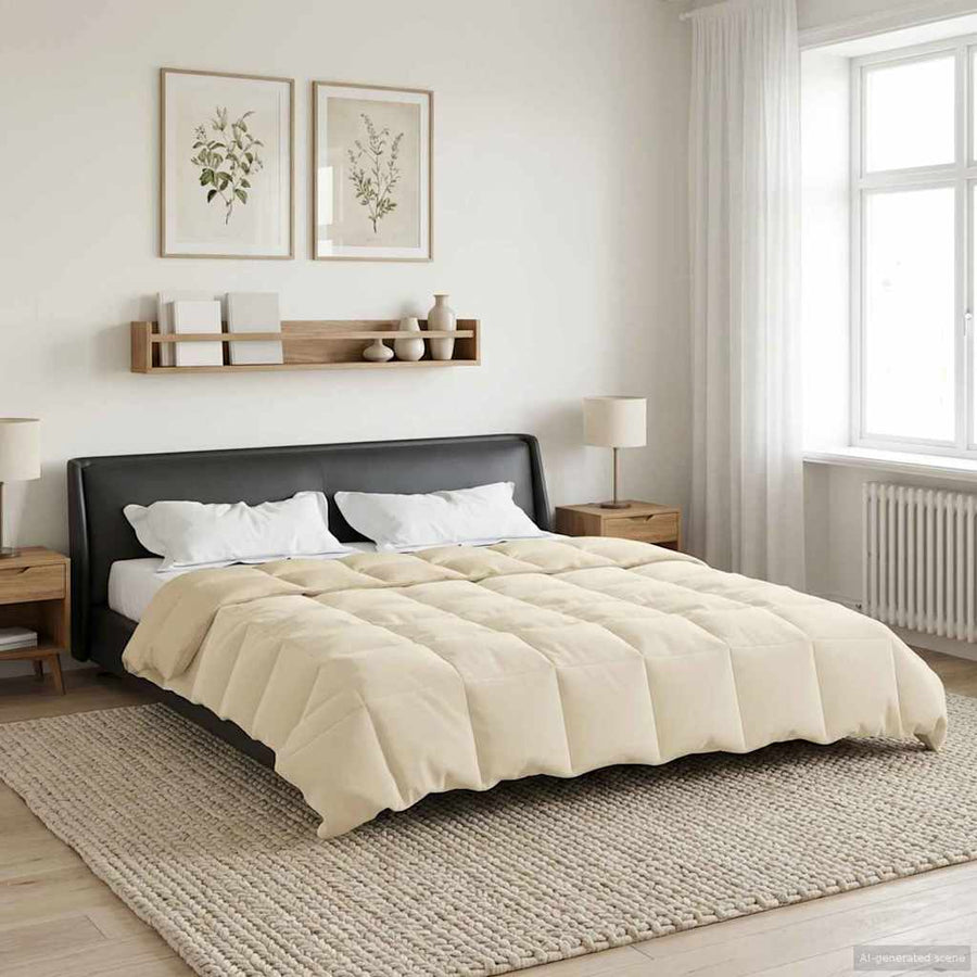 Zomer Dekbed Gekwilt Crème 220 x 260 cm Microfiber