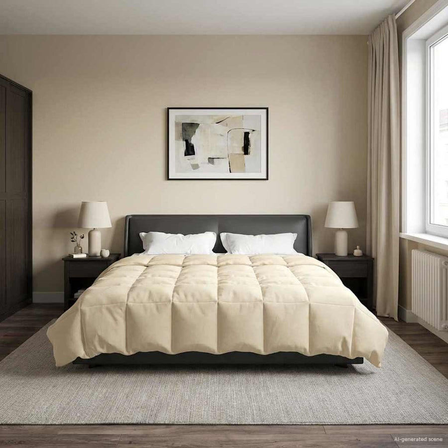 Zomer Dekbed Gekwilt Crème 220 x 260 cm Microfiber