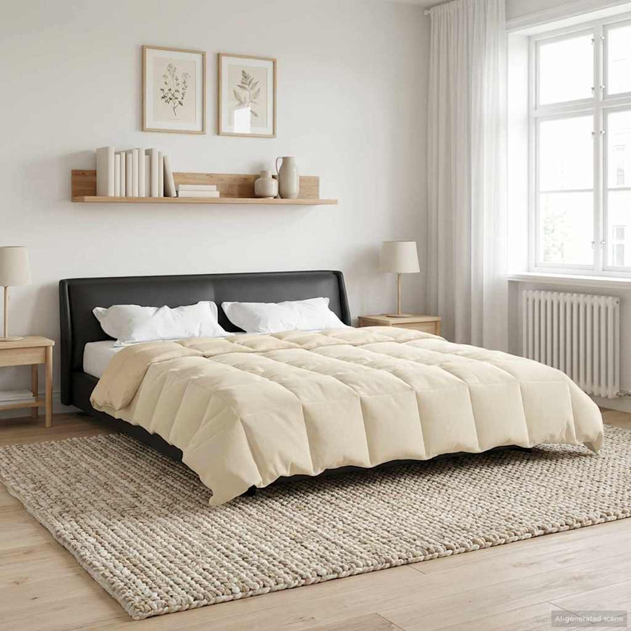 Zomer Dekbed Gekwilt Crème 240 x 260 cm Microfiber
