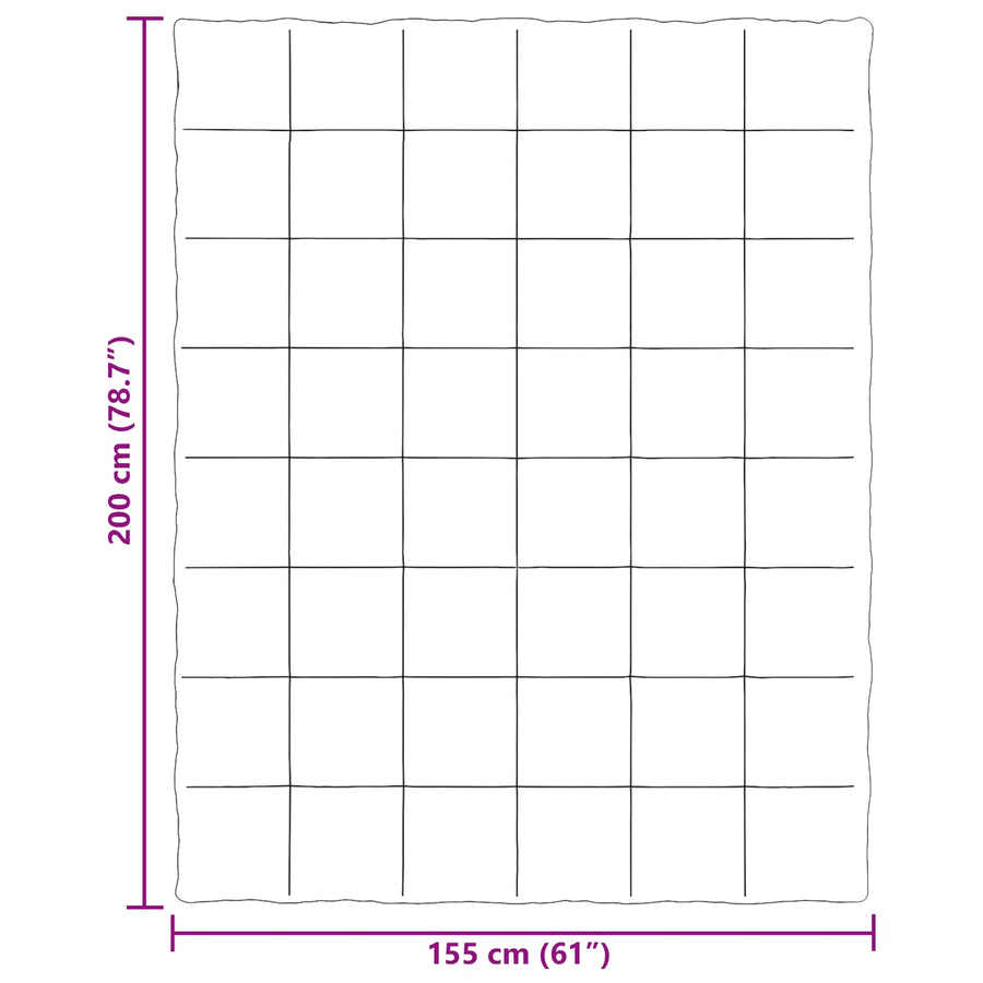 Vol jaar dekbed Gekwilt Antraciet 155 x 200 cm Microfiber