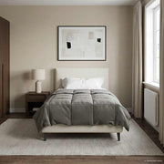 Dekbed 155x200 cm microfiber lichtgrijs