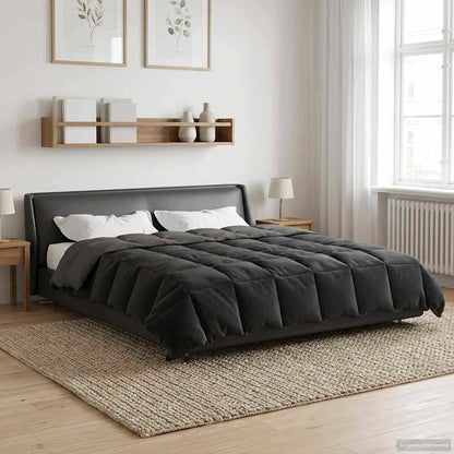 Vol jaar dekbed Gekwilt Lichtgrijs 200 x 240 cm Microfiber