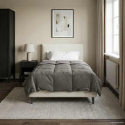 Dekbed 155x220 cm microfiber lichtgrijs