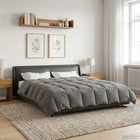 All-season quilted duvet Light grey 220 x 260 cm Microfiber