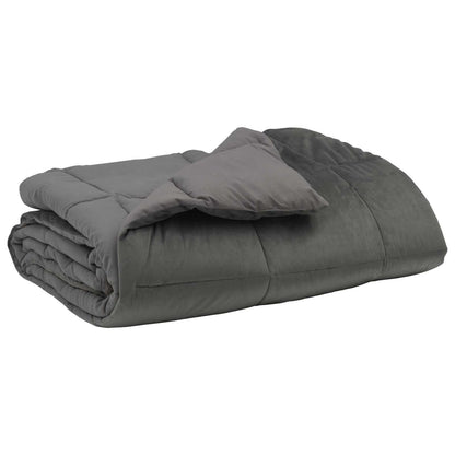 Vol jaar dekbed Gekwilt Lichtgrijs 240 x 260 cm Microfiber