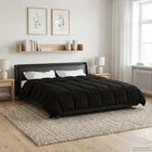 All-season duvet Quilted Black 200 x 240 cm Microfiber
