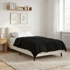 All-Season Duvet Quilted Black 135 x 220 cm Microfiber