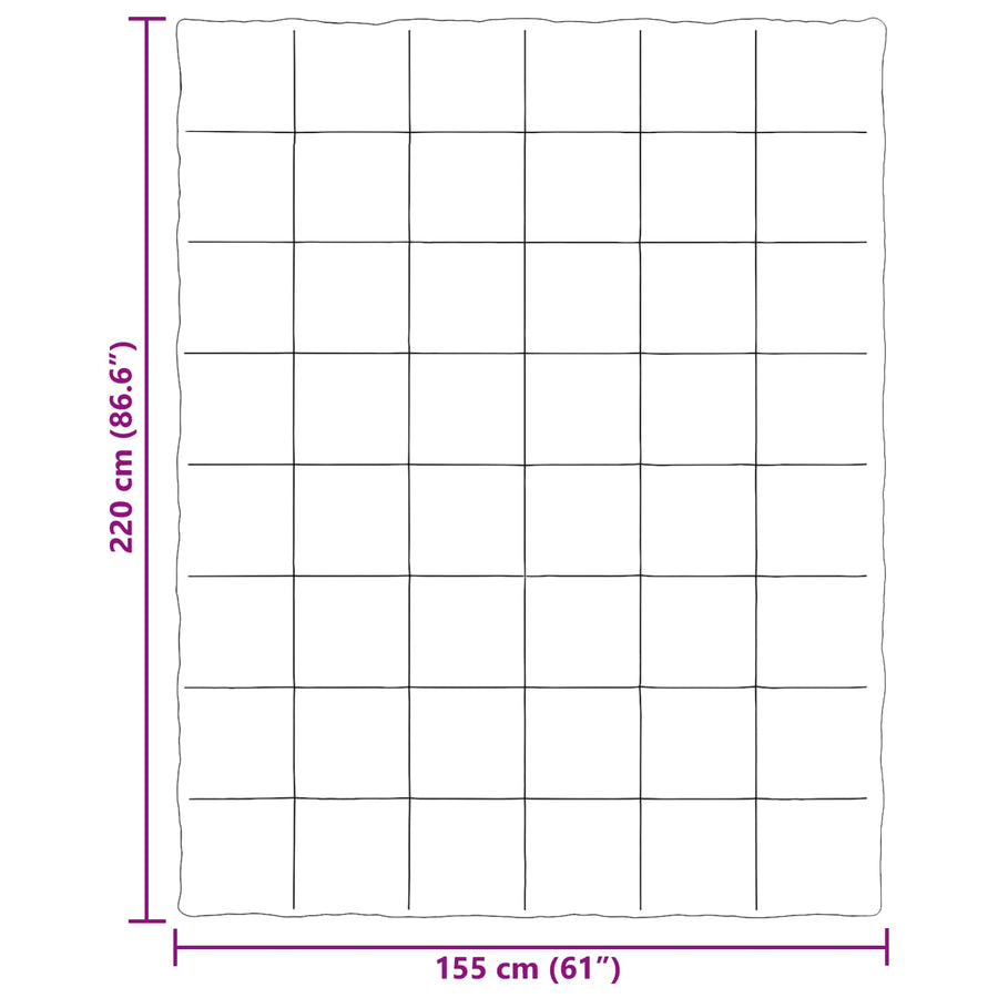 Vol jaar dekbed Gekwilt Zwart 155 x 220 cm Microfiber
