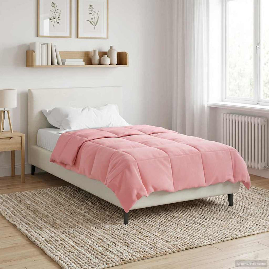 Vol jaar dekbed Gekwilt Roze 140 x 200 cm Microfiber
