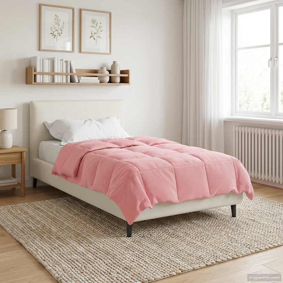 Vol jaar dekbed Gekwilt Roze 155 x 200 cm Microfiber