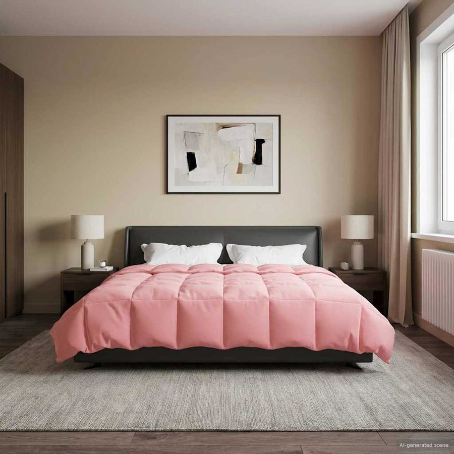 Vol jaar dekbed Gekwilt Roze 200 x 200 cm Microfiber