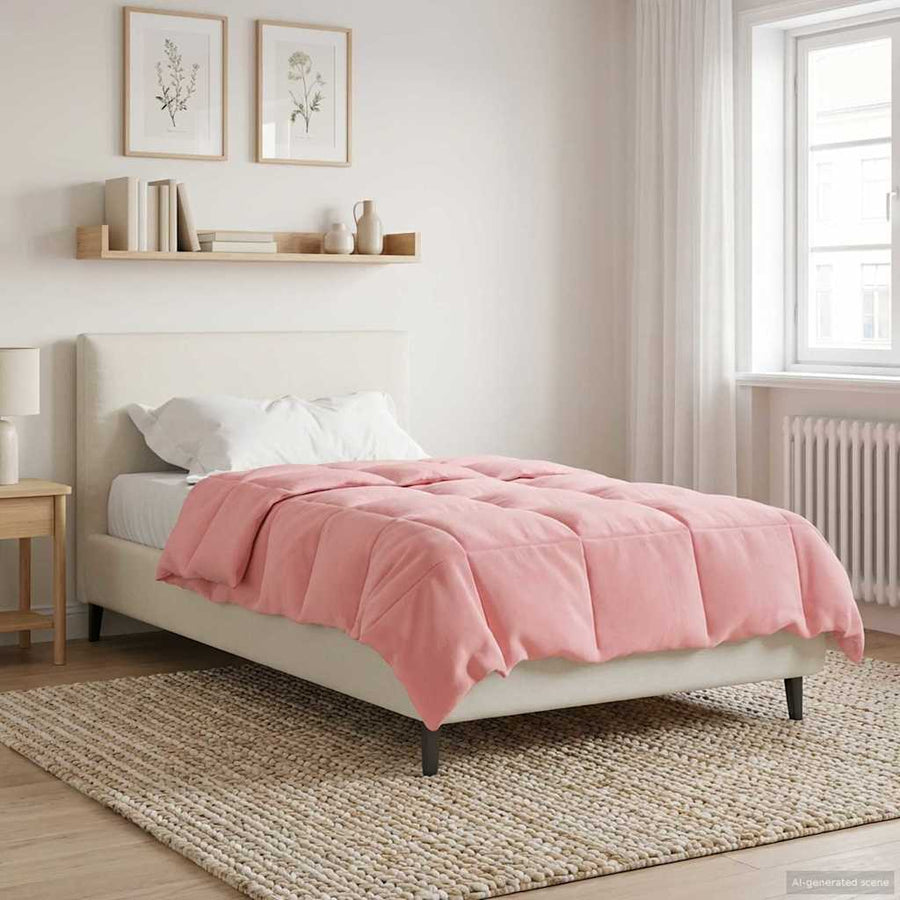 Vol jaar dekbed Gekwilt Roze 135 x 220 cm Microfiber