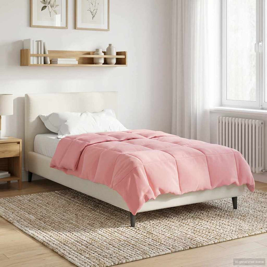 Vol jaar dekbed Gekwilt Roze 140 x 220 cm Microfiber
