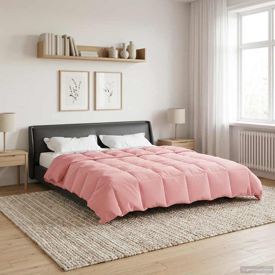 Vol jaar dekbed Gekwilt Roze 200 x 220 cm Microfiber