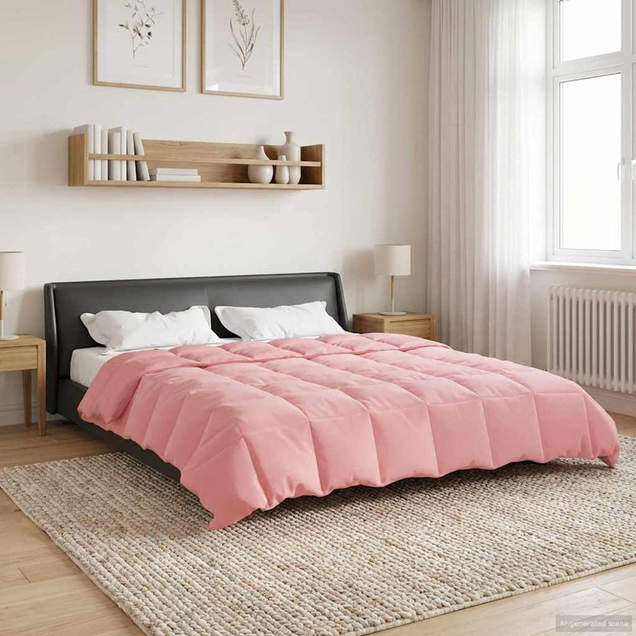 Vol jaar dekbed Gekwilt Roze 220 x 240 cm Microfiber