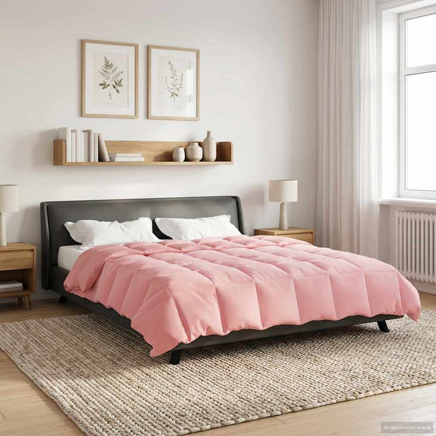 Vol jaar dekbed Gekwilt Roze 220 x 260 cm Microfiber