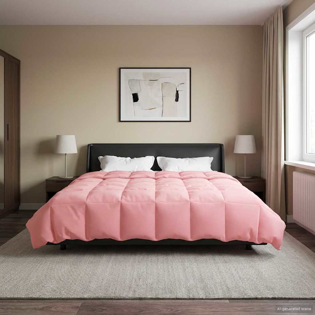 Vol jaar dekbed Gekwilt Roze 220 x 260 cm Microfiber