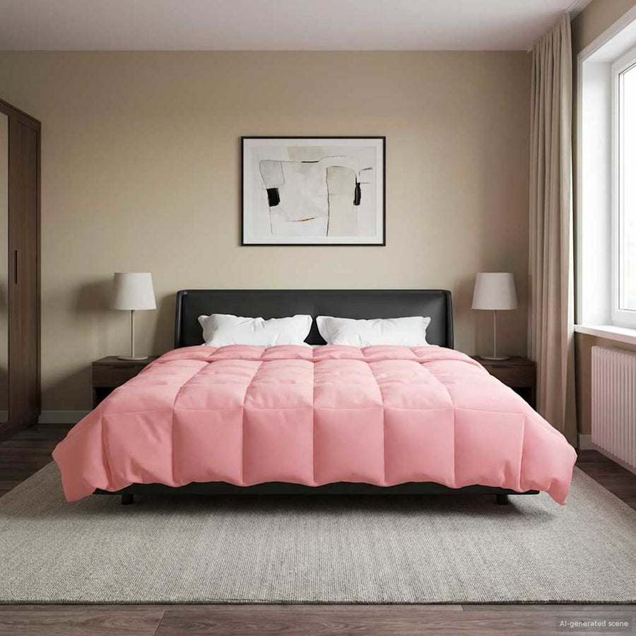 Vol jaar dekbed Gekwilt Roze 220 x 260 cm Microfiber