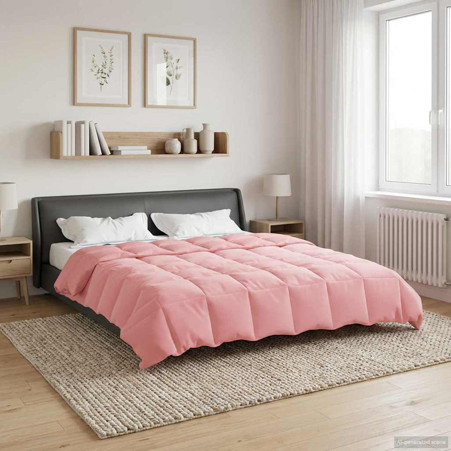 Vol jaar dekbed Gekwilt Roze 240 x 260 cm Microfiber