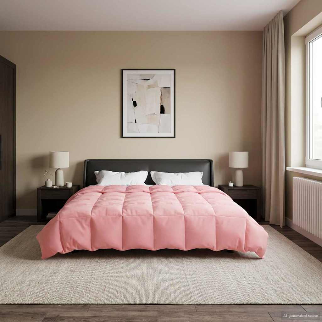 Vol jaar dekbed Gekwilt Roze 240 x 260 cm Microfiber