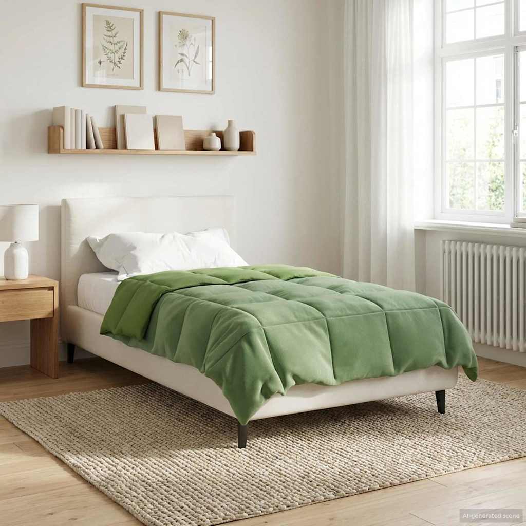 Vol jaar dekbed Gekwilt Groen 140 x 200 cm Microfiber
