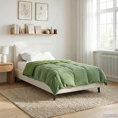 Vol jaar dekbed Gekwilt Groen 140 x 200 cm Microfiber