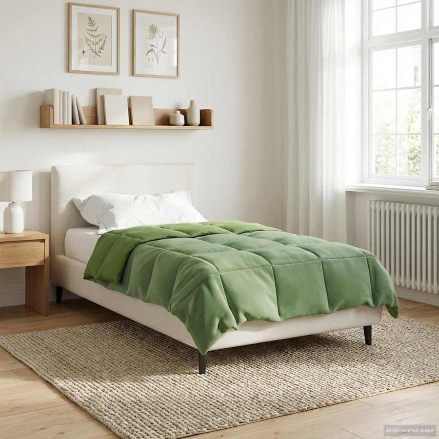 Vol jaar dekbed Gekwilt Groen 140 x 200 cm Microfiber