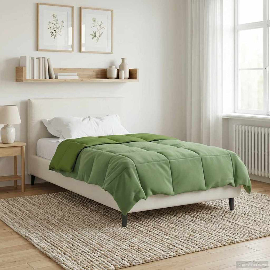 Vol jaar dekbed Gekwilt Groen 140 x 220 cm Microfiber