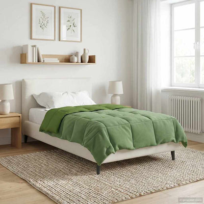 Vol jaar dekbed Gekwilt Groen 155 x 220 cm Microfiber