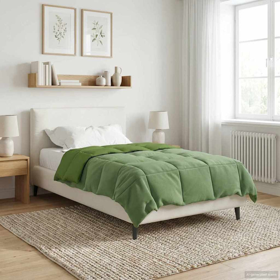 Vol jaar dekbed Gekwilt Groen 155 x 220 cm Microfiber