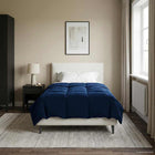 All-season Quilted Duvet Dark Blue 135 x 200 cm Microfiber