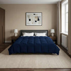 All-season duvet Quilted Dark Blue 200 x 200 cm Microfiber