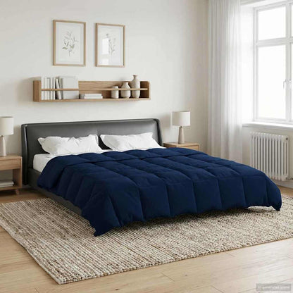 Vol jaar dekbed Gekwilt Donkerblauw 200 x 240 cm Microfiber