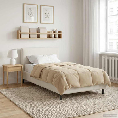 Vol jaar dekbed Gekwilt Crème 135 x 200 cm Microfiber