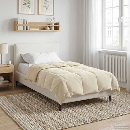 Vol jaar dekbed Gekwilt Crème 140 x 200 cm Microfiber