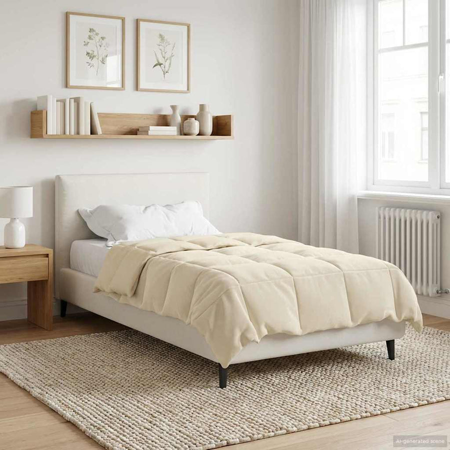 Vol jaar dekbed Gekwilt Crème 155 x 220 cm Microfiber