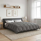 Winter Duvet Quilted Light Grey 200 x 240 cm Microfiber