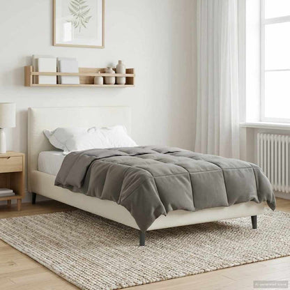 Winter Dekbed Gekwilt Lichtgrijs 140 x 220 cm Microfiber