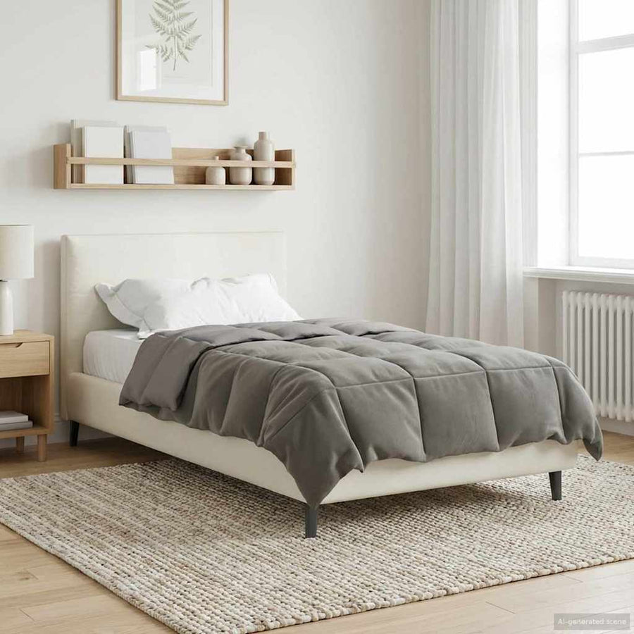 Winter Dekbed Gekwilt Lichtgrijs 140 x 220 cm Microfiber