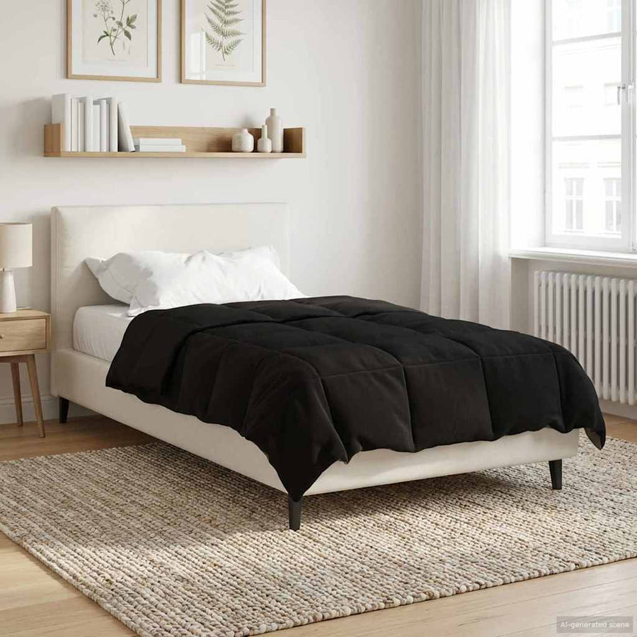 Winter Dekbed Gekwilt Zwart 135 x 200 cm Microfiber