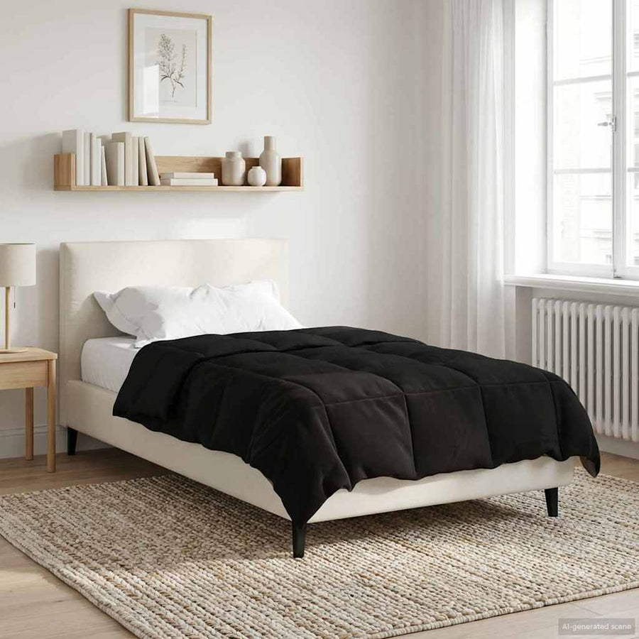 Winter Dekbed Gekwilt Zwart 155 x 200 cm Microfiber
