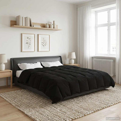 Winter Dekbed Gekwilt Zwart 200 x 200 cm Microfiber